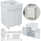 Gabinete Para Banheiro Com Lavatório Branco | 02 Portas | Ast